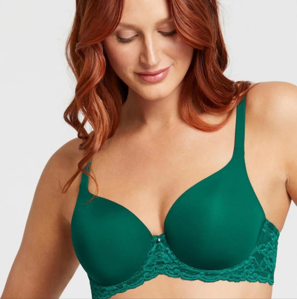 Elegant Green Lace Women's Bra